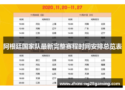 阿根廷国家队最新完整赛程时间安排总览表